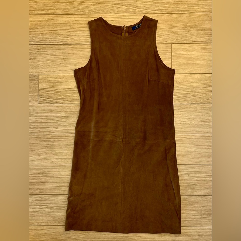 LIKE NEW! POLO Ralph Lauren, 100% Goat suede Womens dress size 2 - only worn 1x